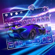Neon Shiny Sports Car Keyboard Theme for Android