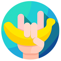 Creative sports health habits develop banana cards